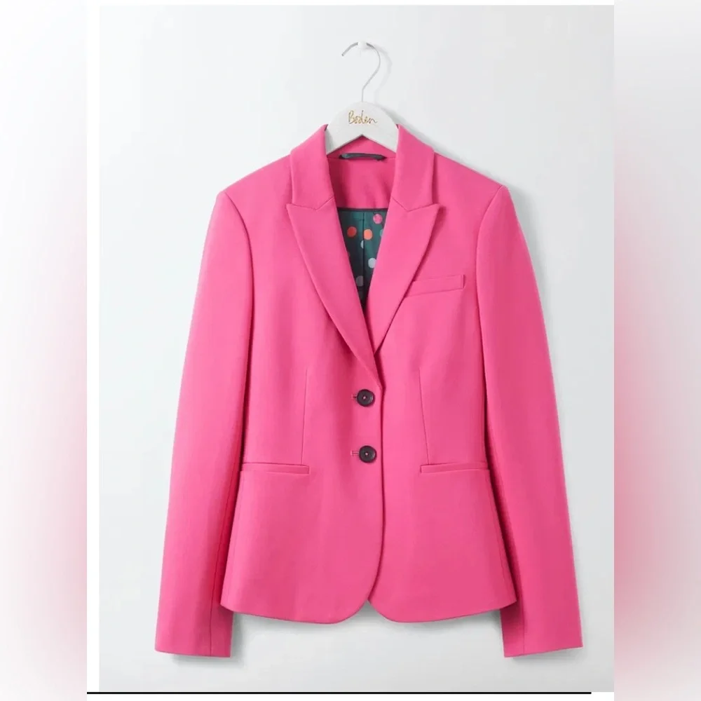 Boden Elizabeth Ponte Blazer  Hot Pink Women's Tailored